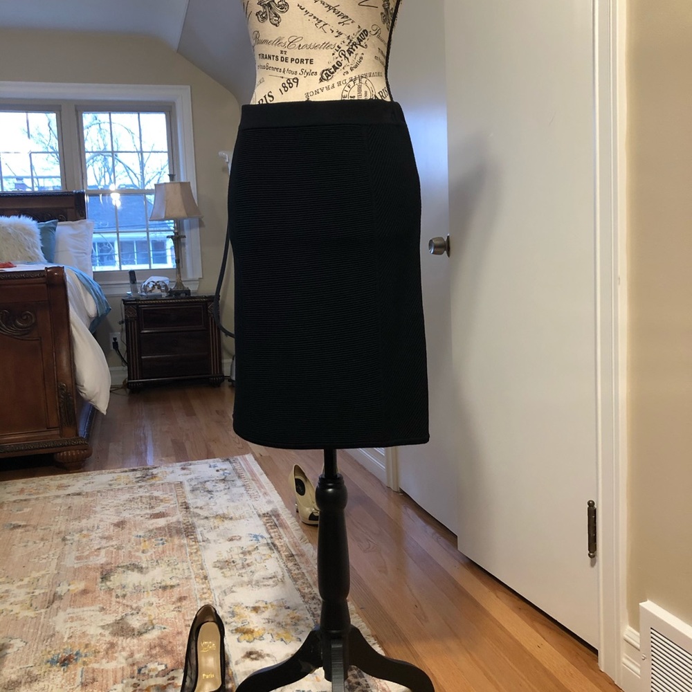 Cache Black Midi Pencil Skirt